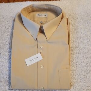 Van Heusen Men's Light Yellow Dress Shirt